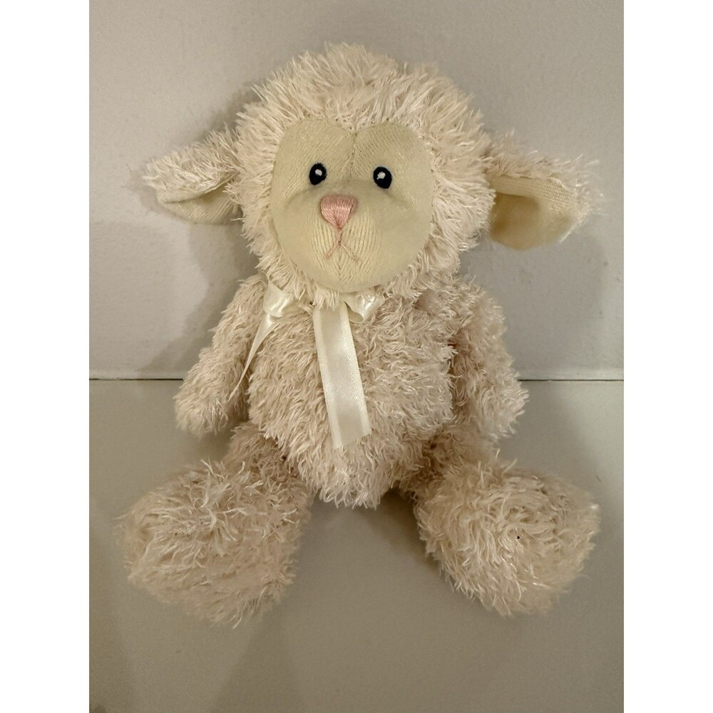 Baby GUND Fluffles 10" Plush Lamb Stuffed Lovey Toy Cream Off White 5843